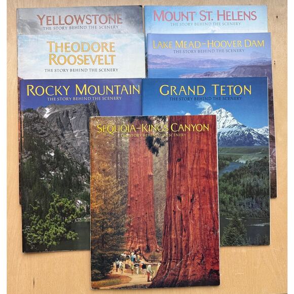 Lot of 7 The Story Behind the Scenery Series Paperbacks 1980s American West - Picture 1 of 8
